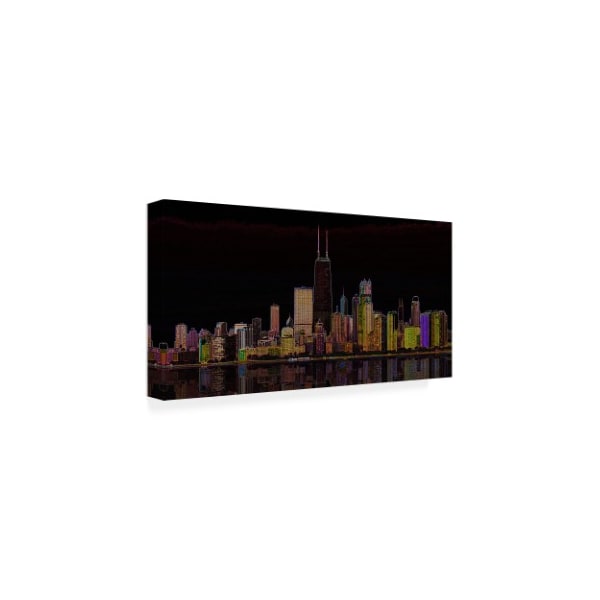 Ellicia Amando 'Chicago Glowing' Canvas Art,24x47